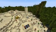 This desert village possesses an underground stronghold (Image via Mojang)